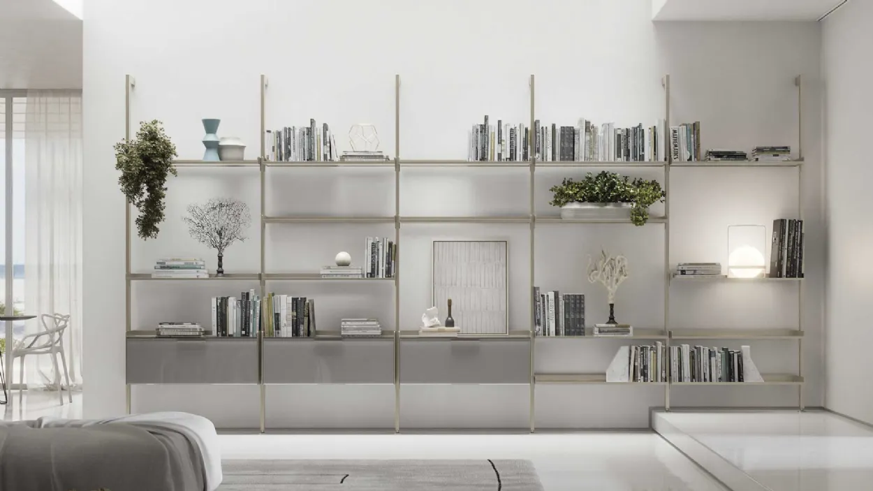 Wall-mounted bookshelves